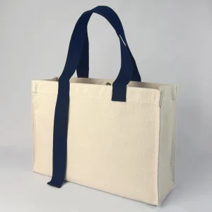 กระเป๋าผ้าเเคนวาส Korea สีดิบกรมท่า