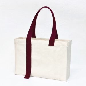 กระเป๋าผ้าเเคนวาส Korea สีดิบแดงเลือดหมู