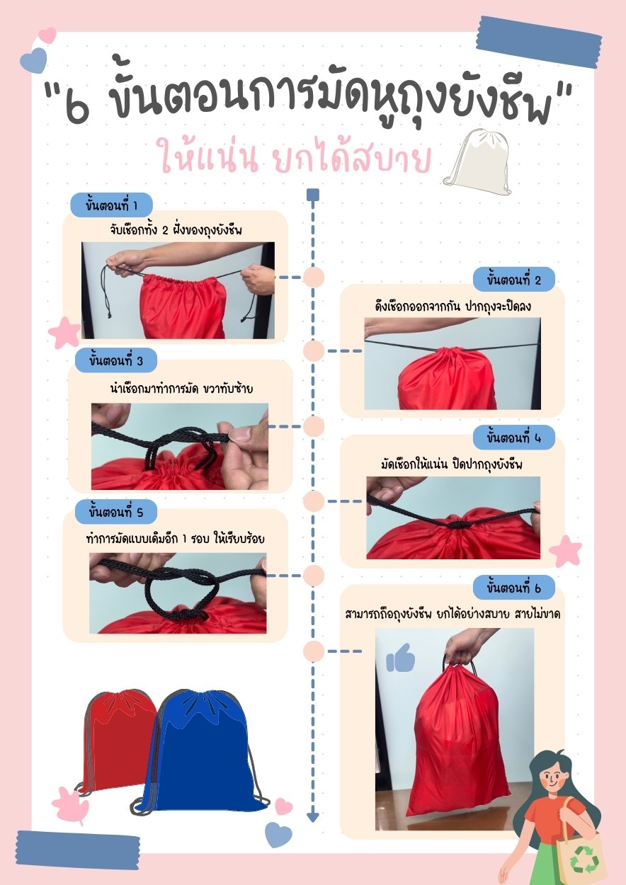 ขั้นตอนมัดหูถุงยังชีพ