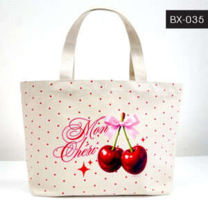 BX-035 : กระเป๋าผ้าแคนวาส Cherry