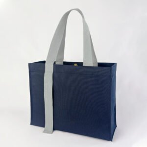 กระเป๋าผ้าเเคนวาส My Seoul สีกรมท่า-หูสีเทา